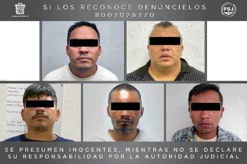 Vinculan a proceso a cinco presuntos ladrones y homicidas de Toluca, Huixquilucan y Naucalpan
